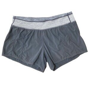 Lululemon Groovy Run Shorts Womens Size 10 Lined Moisture Wicking Gray